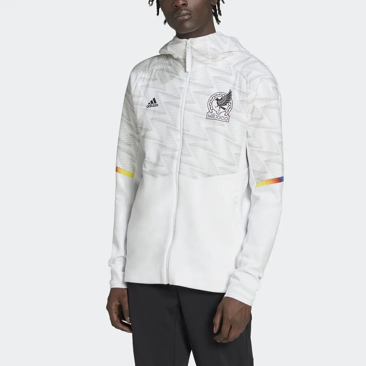 Adidas Mexico Game Day Full-Zip Travel Hoodie. 1