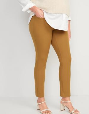 Old Navy Maternity Full-Panel Pixie Ankle Pants brown