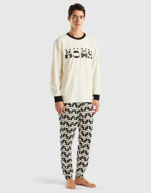 long pyjamas with panda print