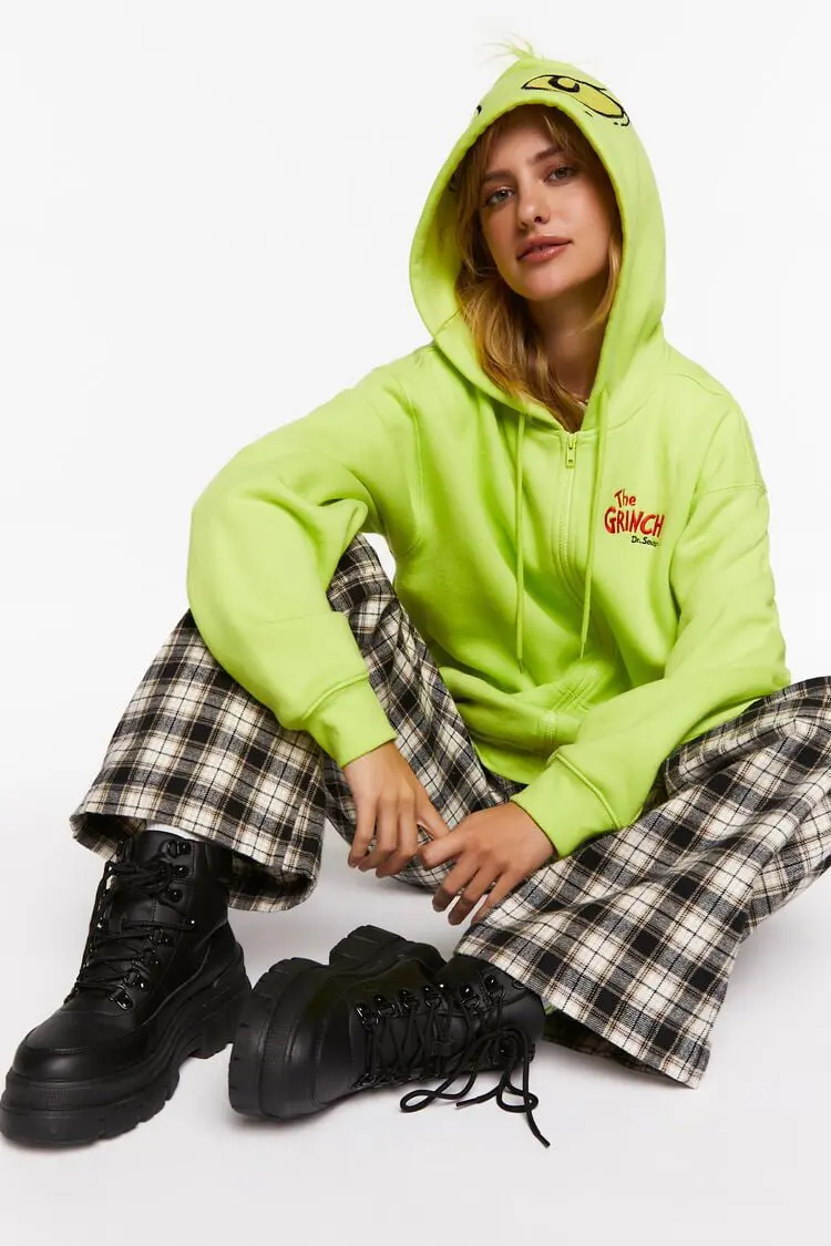 Forever 21 Forever 21 The Grinch Graphic Hoodie Green/Multi. 1