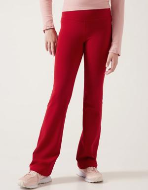 Athleta Girl High Rise Chit Chat Flare Pant red