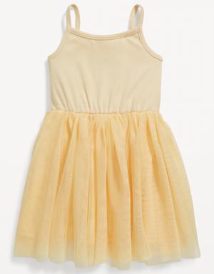 Old Navy Fit & Flare Rib-Knit Cami Tutu Dress for Toddler Girls yellow