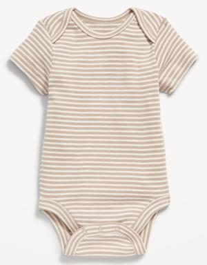 Unisex Printed Bodysuit for Baby beige