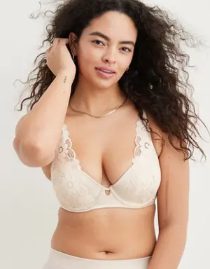 Show Off Plunge Push Up Real Lace Bra