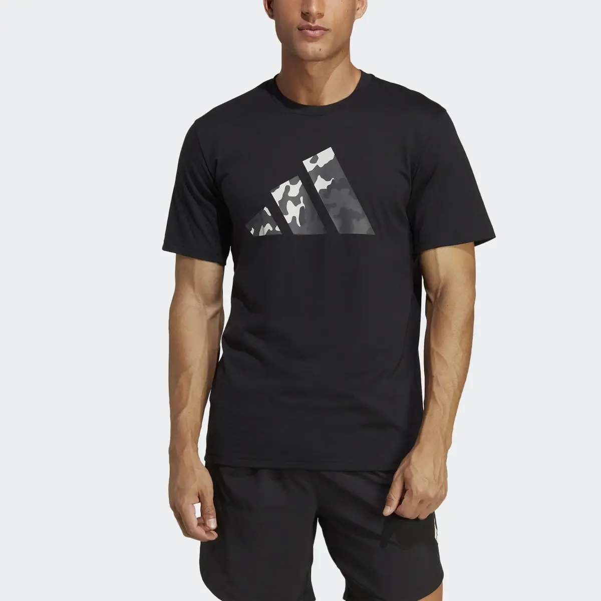 Adidas Train Essentials Seasonal Logo Training Tee. 1