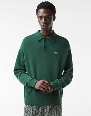 Lacoste Pull homme Lacoste relaxed fit col polo en laine