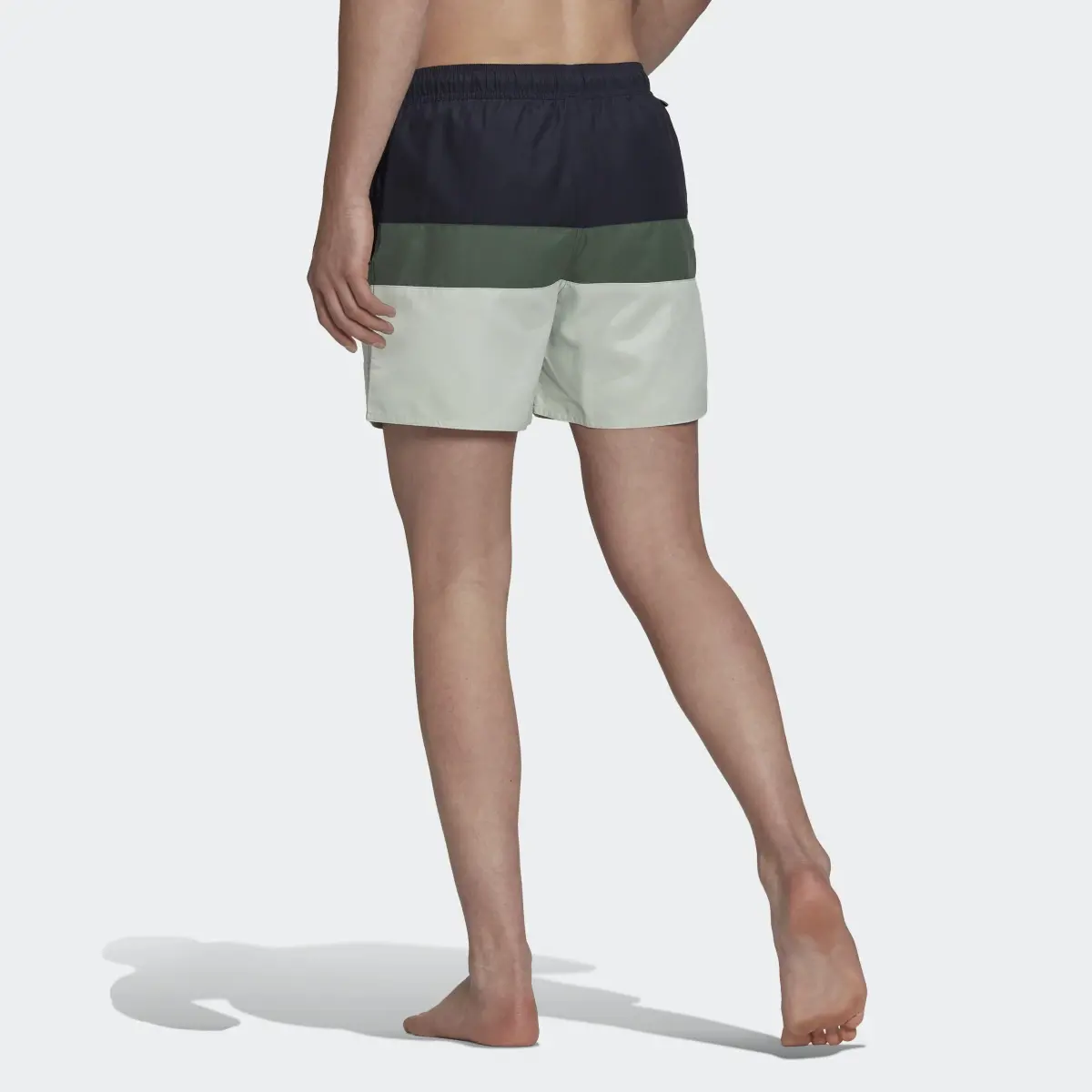 Adidas Short-Length Colorblock Swim Shorts. 2