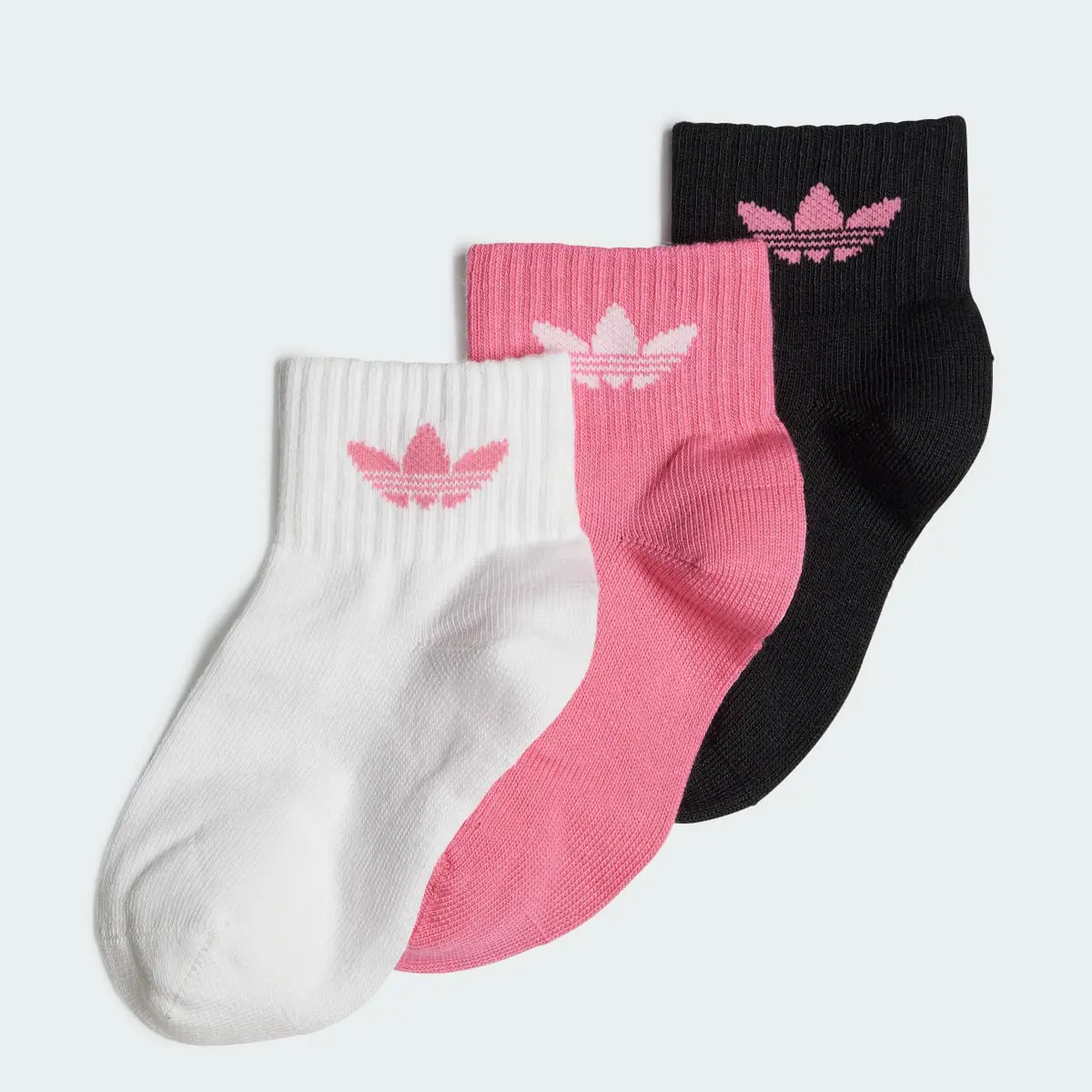 Adidas Mid Ankle Socks 3 Pairs Kids. 1