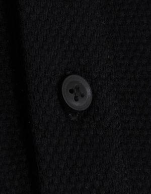 Siyah Regular Fit Düz Pamuklu Polo Yaka Tişört