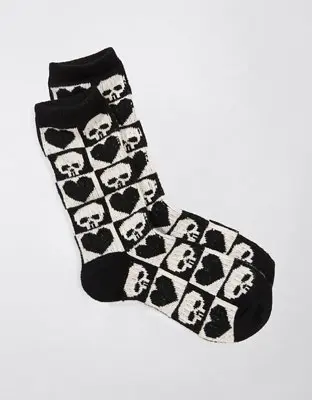 American Eagle Halloween Checkerboard Crew Socks. 1