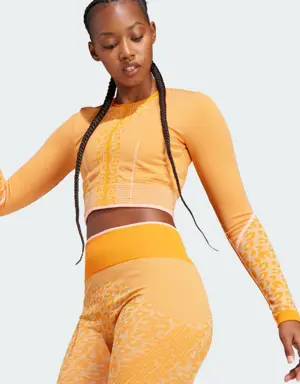 by Stella McCartney TrueStrength Seamless Yoga Uzun Kollu Üst