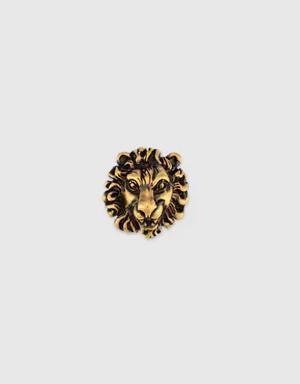 Lion head brooch
