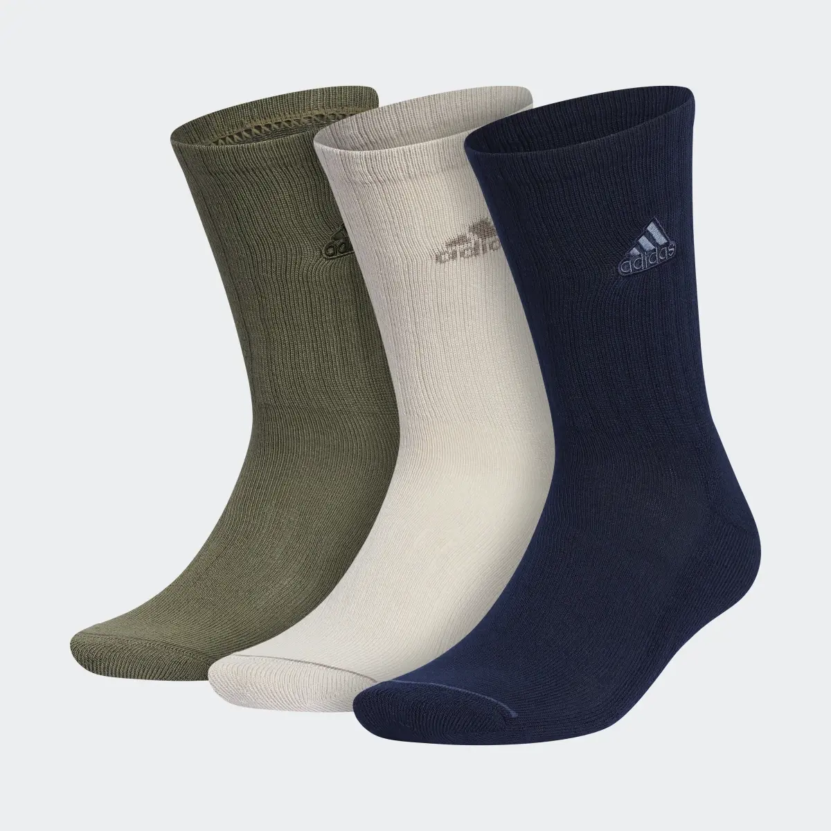 Adidas Classic Cushioned Crew Socks 3 Pairs. 2