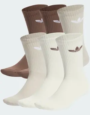 Adidas Trefoil Cushion Crew Socks 6 Pairs