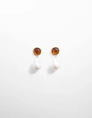 Combined stones earrings