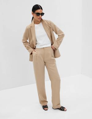 Gap High Rise SoftSuit Trousers beige