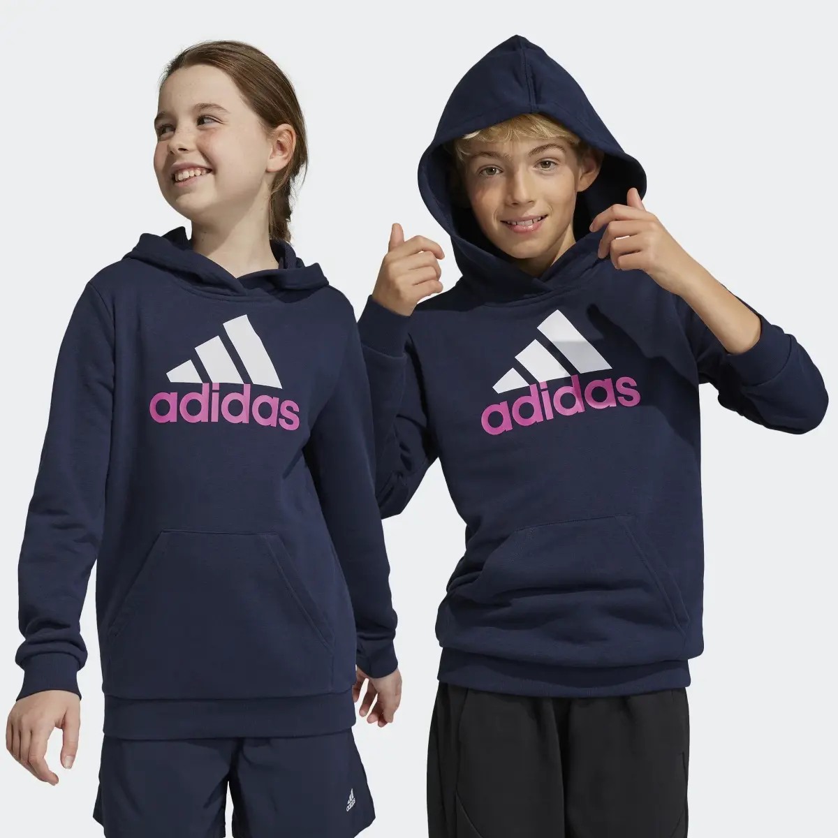 Adidas Essentials Two-Colored Big Logo Cotton Hoodie. 1