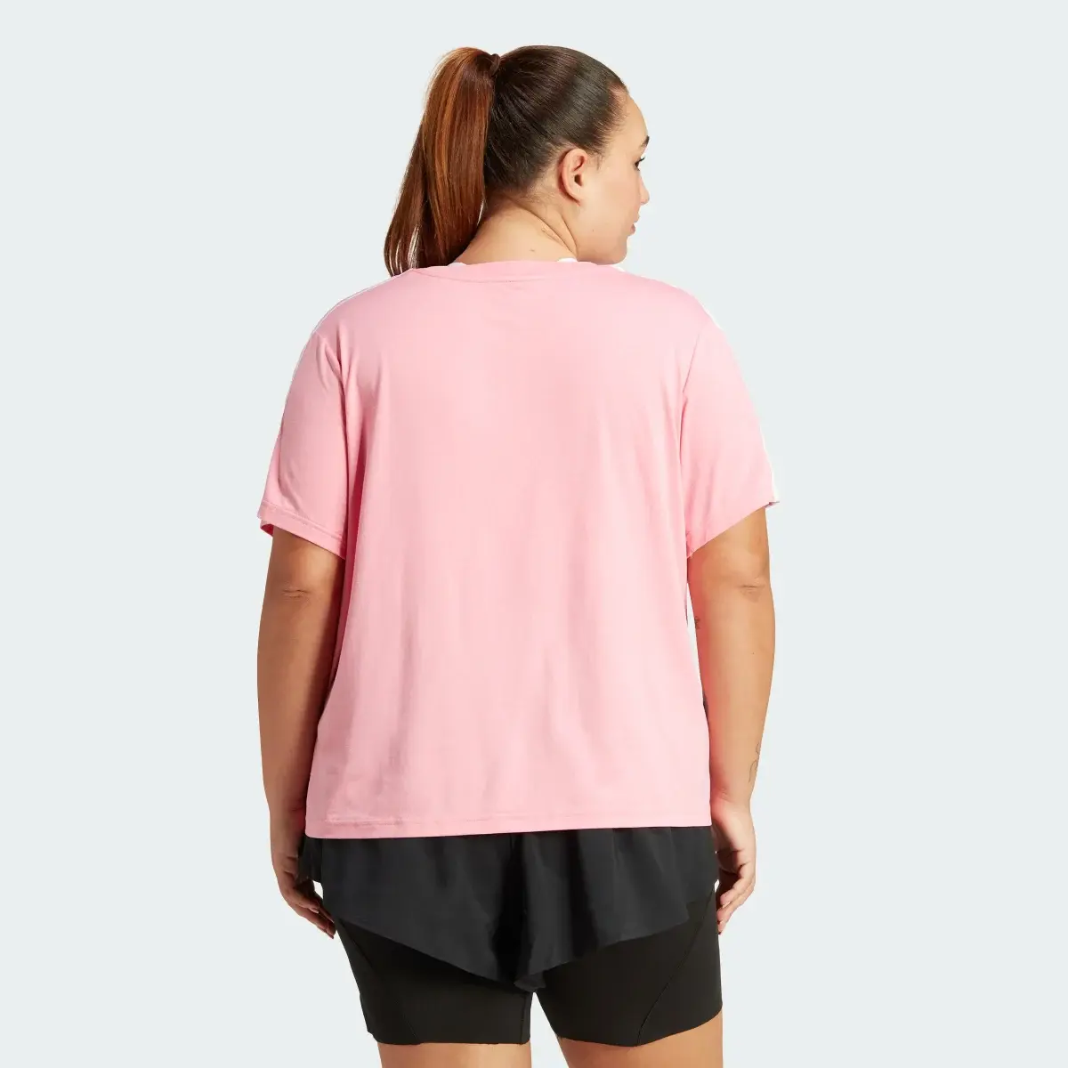 Adidas AEROREADY Train Essentials 3-Stripes T-Shirt (Plus Size). 2