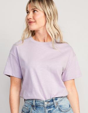 Old Navy Vintage Slub-Knit T-Shirt for Women purple