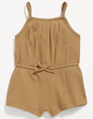 Sleeveless Rib-Knit Romper for Baby yellow