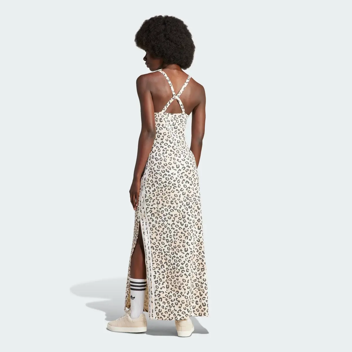 Adidas Vestido largo adidas Originals Leopard Luxe Maxi 3 bandas. 3