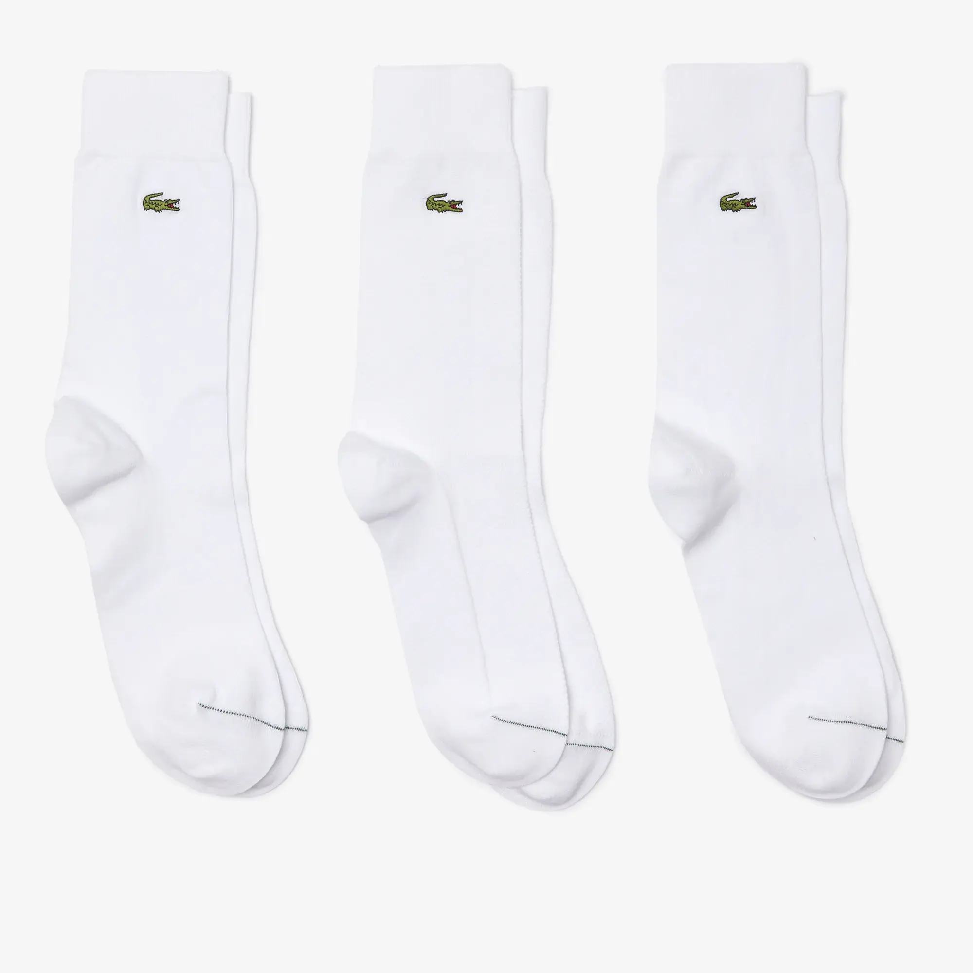 Lacoste Unisex 3-Pack High-Cut Cotton Piqué Socks. 1