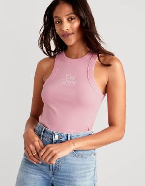 Old Navy Logo Graphic Crop Tank Top pink