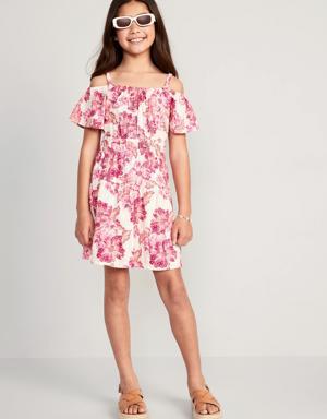 Old Navy Off-The-Shoulder Tiered Swing Dress for Girls multi