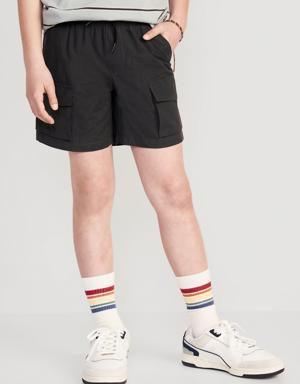 Straight Cargo Jogger Shorts for Boys (Above Knee) black