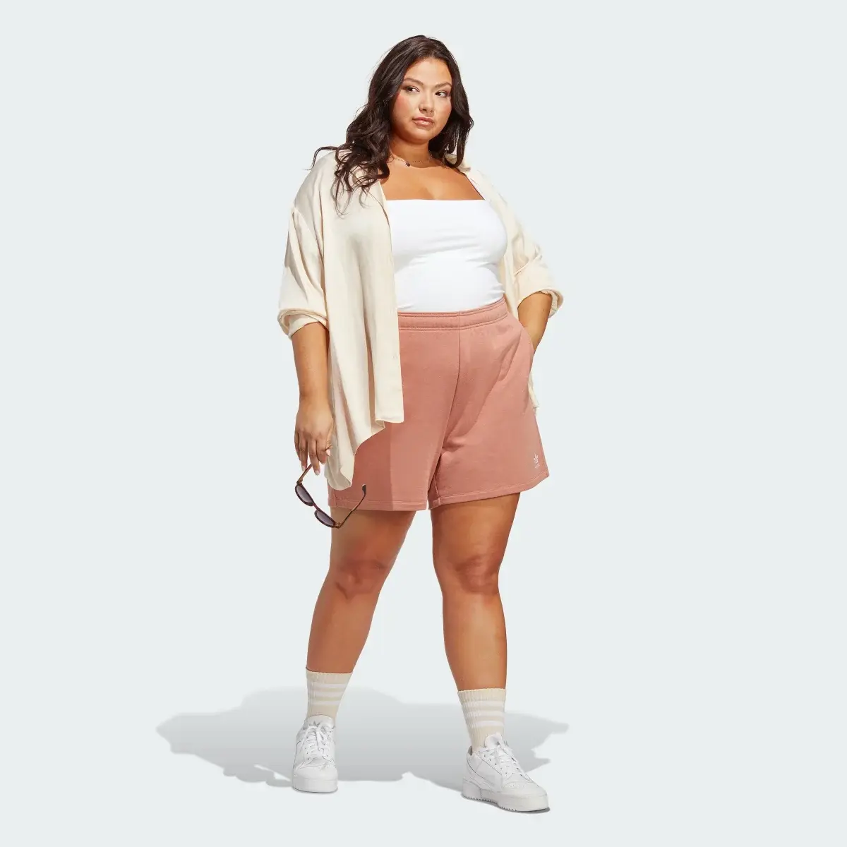 Adidas Essentials+ Made with Hemp Shorts (Plus Size). 3