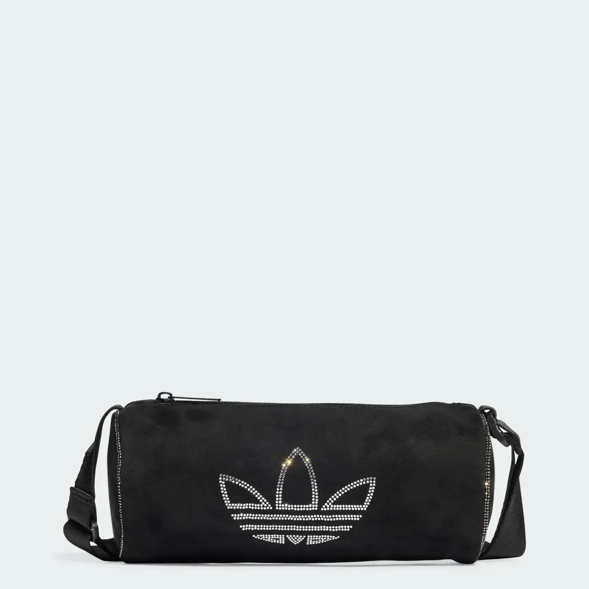 Adidas Rhinestones Fake Suede Mini Duffel Bag. 1