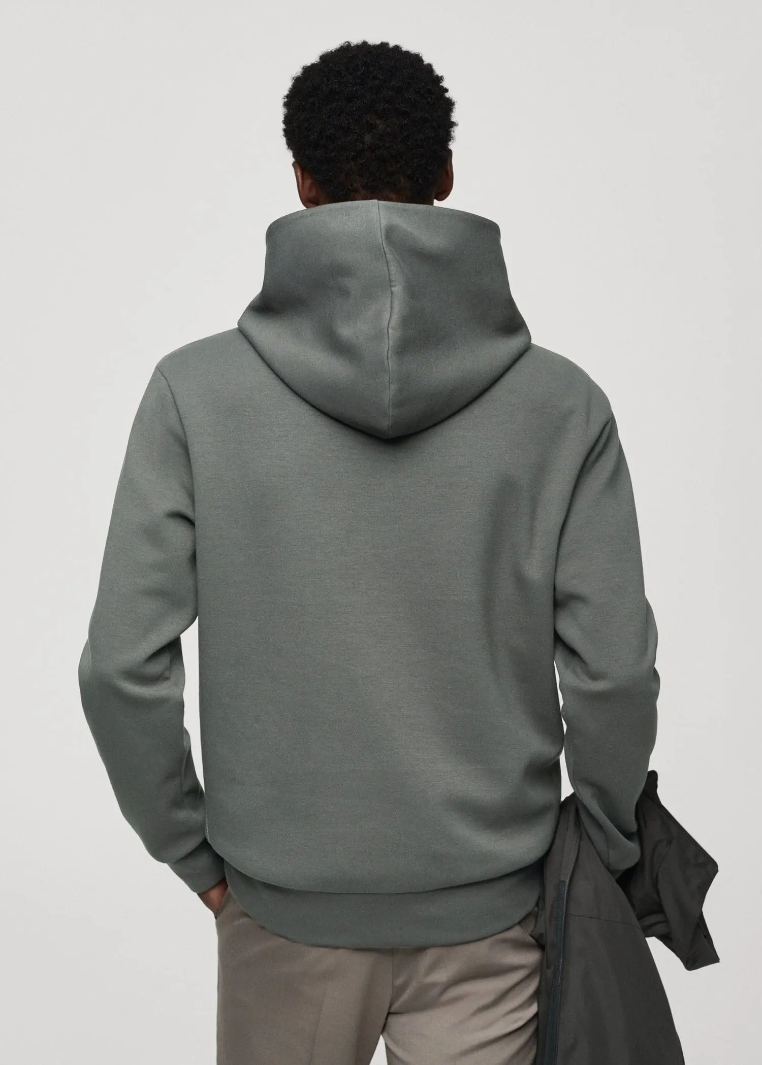 Mango Technical fabric hoodie. 3