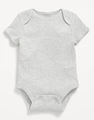 Unisex Short-Sleeve Bodysuit for Baby gray