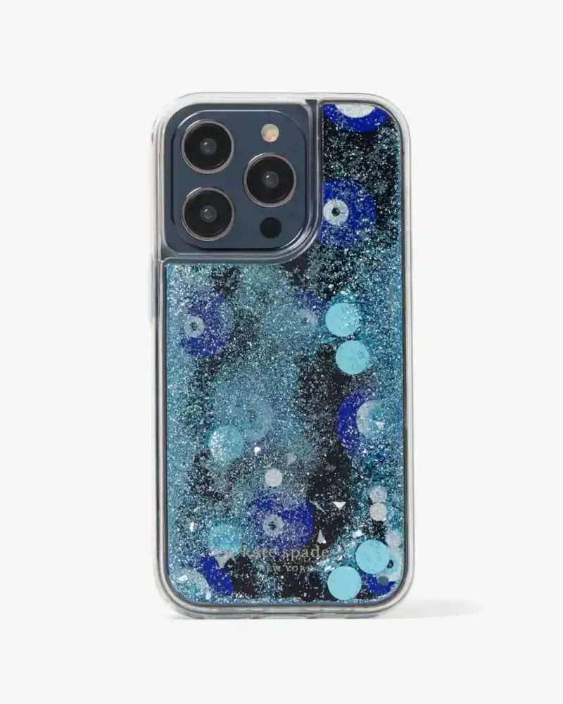 Kate Spade Evil Eye Liquid Glitter iPhone 14 Pro Case. 2