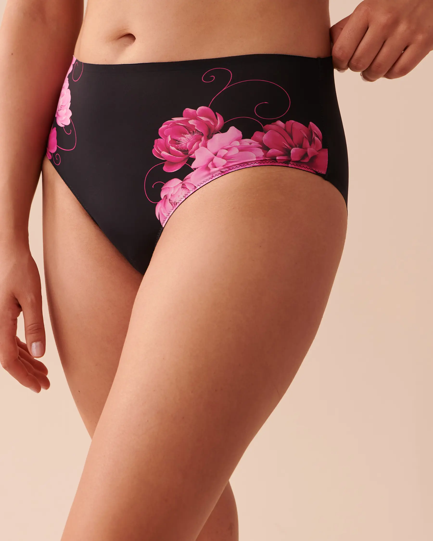 La Vie en Rose Microfiber Sleek Back High Waist Bikini Panty. 3