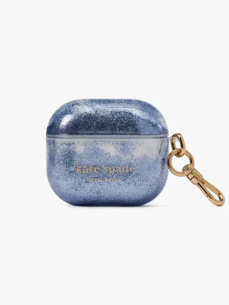 Kate Spade Patio Tile Liquid Glitter Airpods Case. 2