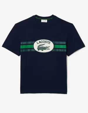 Baumwoll T-Shirt mit Monogramm-Aufdruck