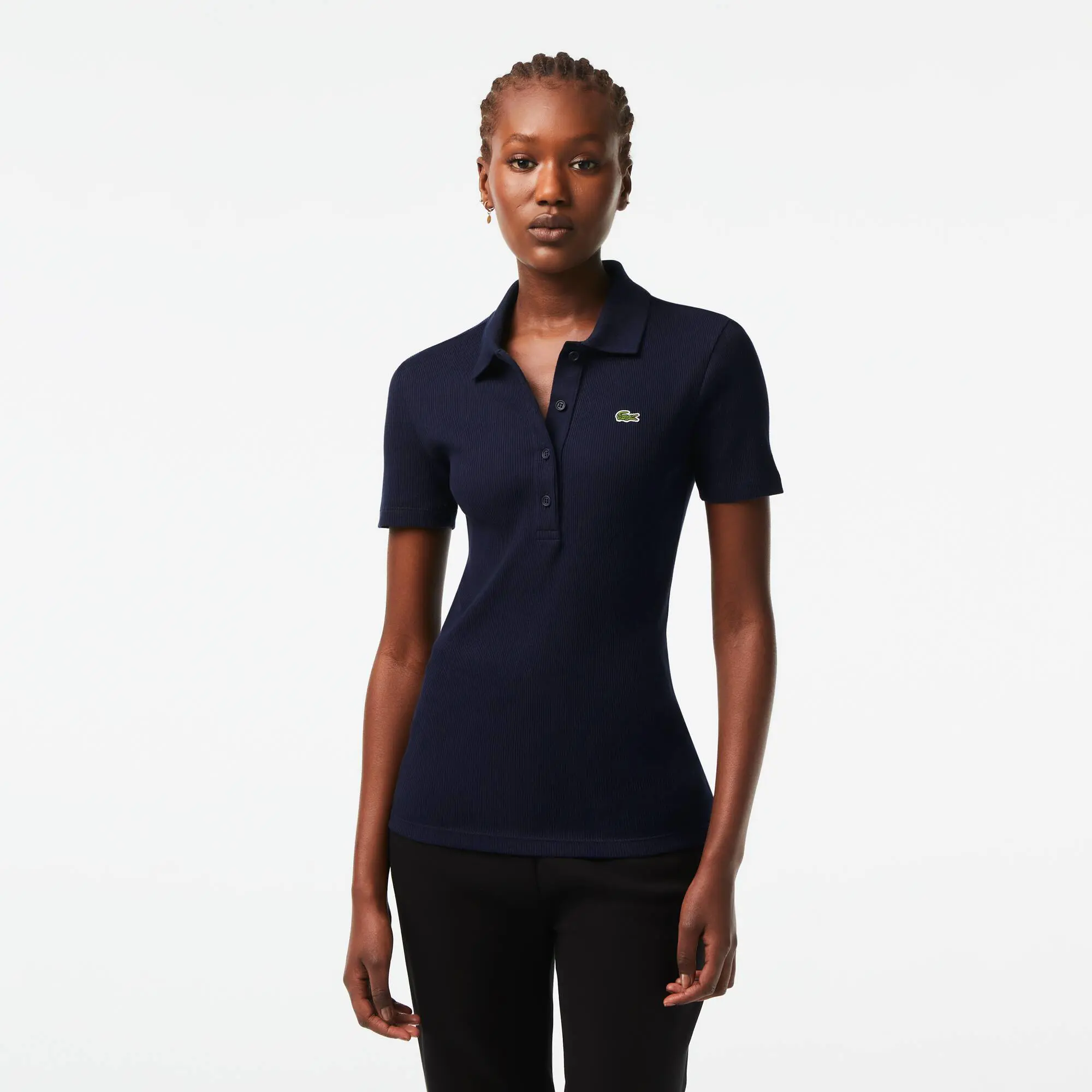 Lacoste Women’s Lacoste Slim Fit Organic Cotton Polo Shirt. 1