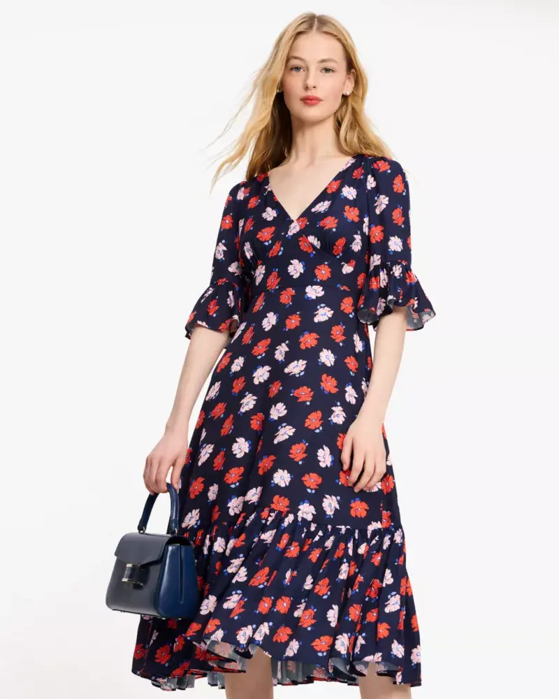 Kate Spade Dotty Floral Flounce Dress. 3