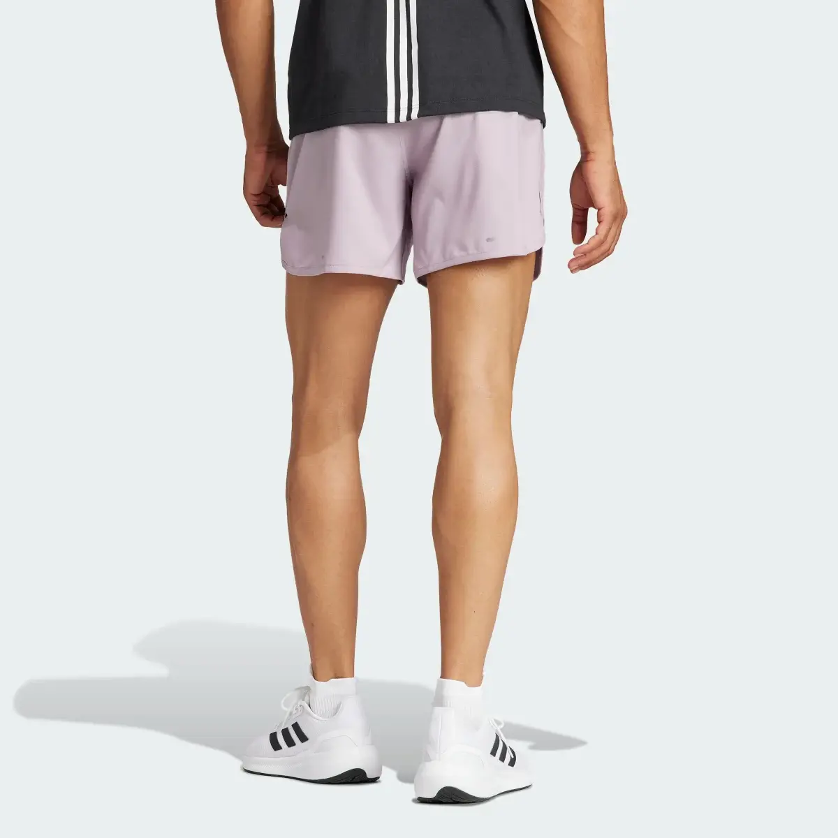 Adidas Own the Run 3-Stripes Shorts. 2