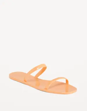 Old Navy Shiny-Jelly Slide Sandals for Women orange