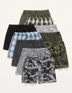 Old Navy Soft-Washed Boxer Shorts 10-Pack for Men -- 3.75-inch inseam green