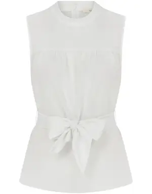 Lilly Knot Detailed Blouse - 4 / White