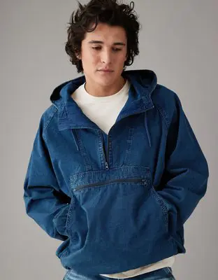 American Eagle Heritage Quarter-Zip Anorak Jacket. 1