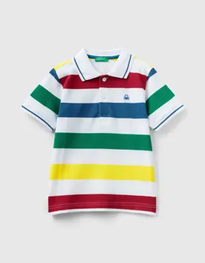 short sleeve polo with stripes