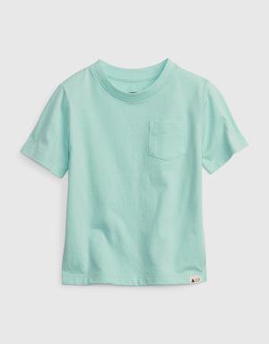 Gap Toddler 100% Organic Cotton Mix and Match Pocket T-Shirt green