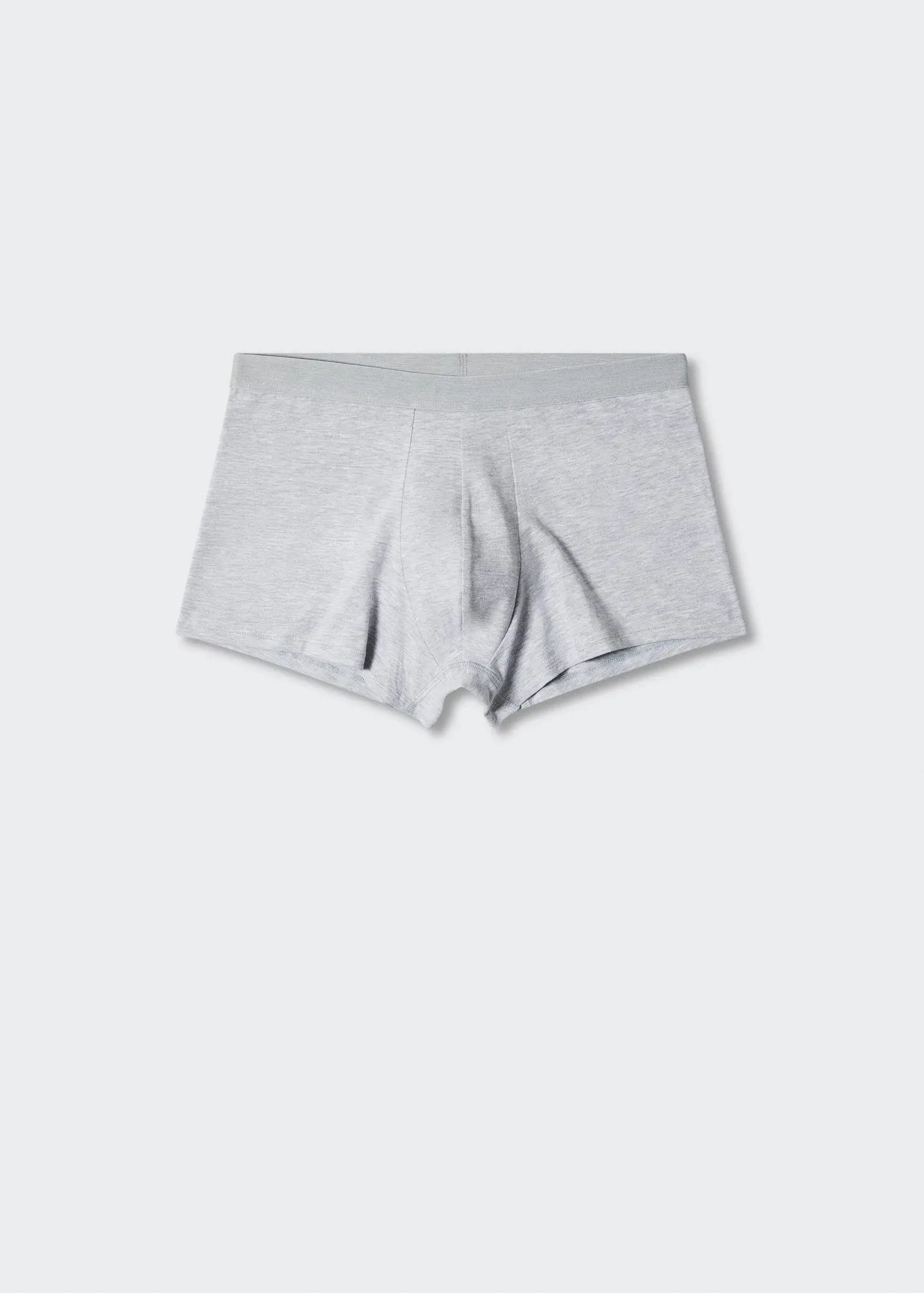 Mango 3-pack cotton boxers. a pair of white shorts with an elastic waist band. 