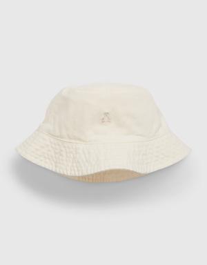 Toddler 100% Organic Cotton Bucket Hat white