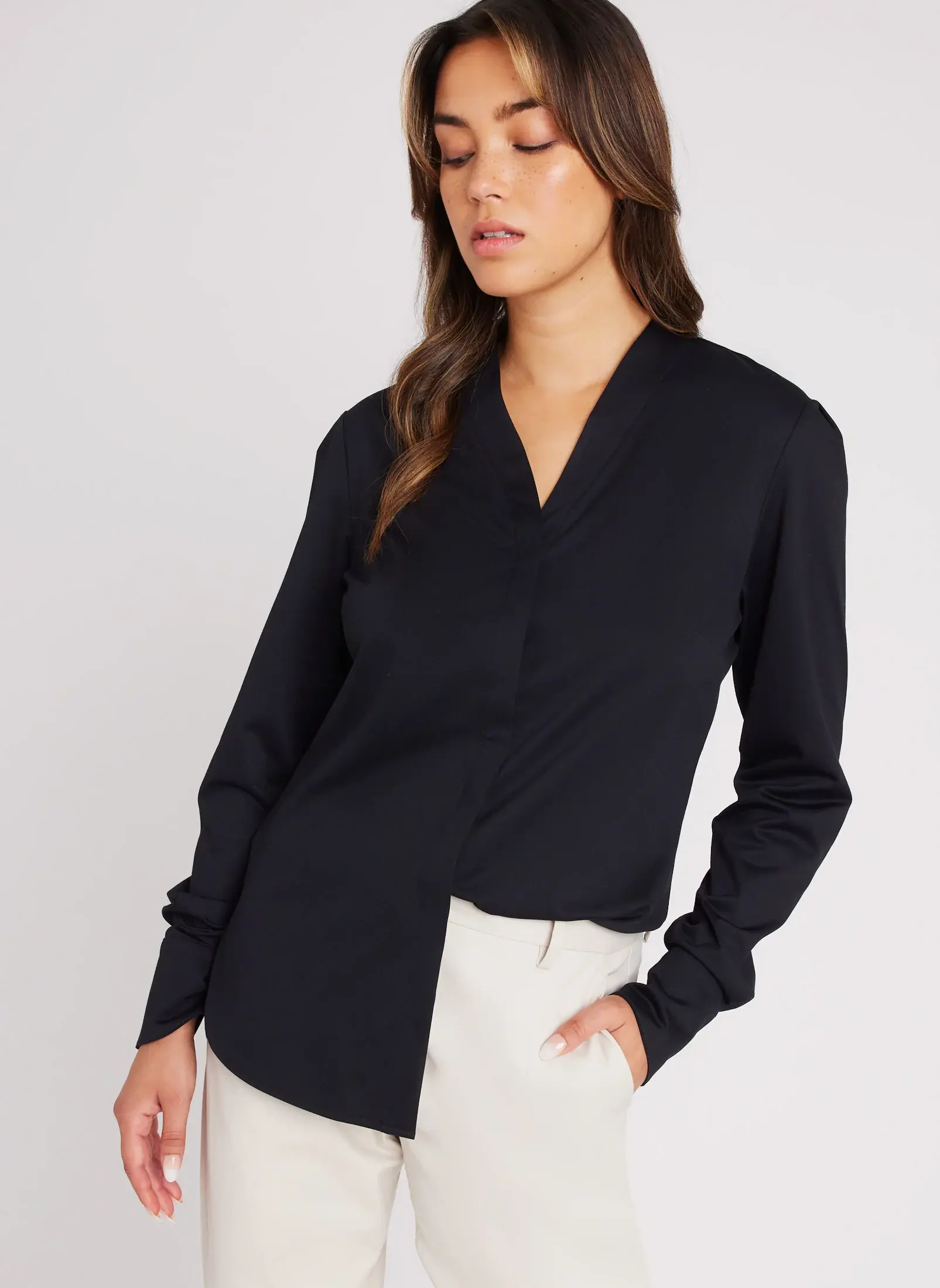 Kit And Ace On The Move Long Sleeve Blouse. 1