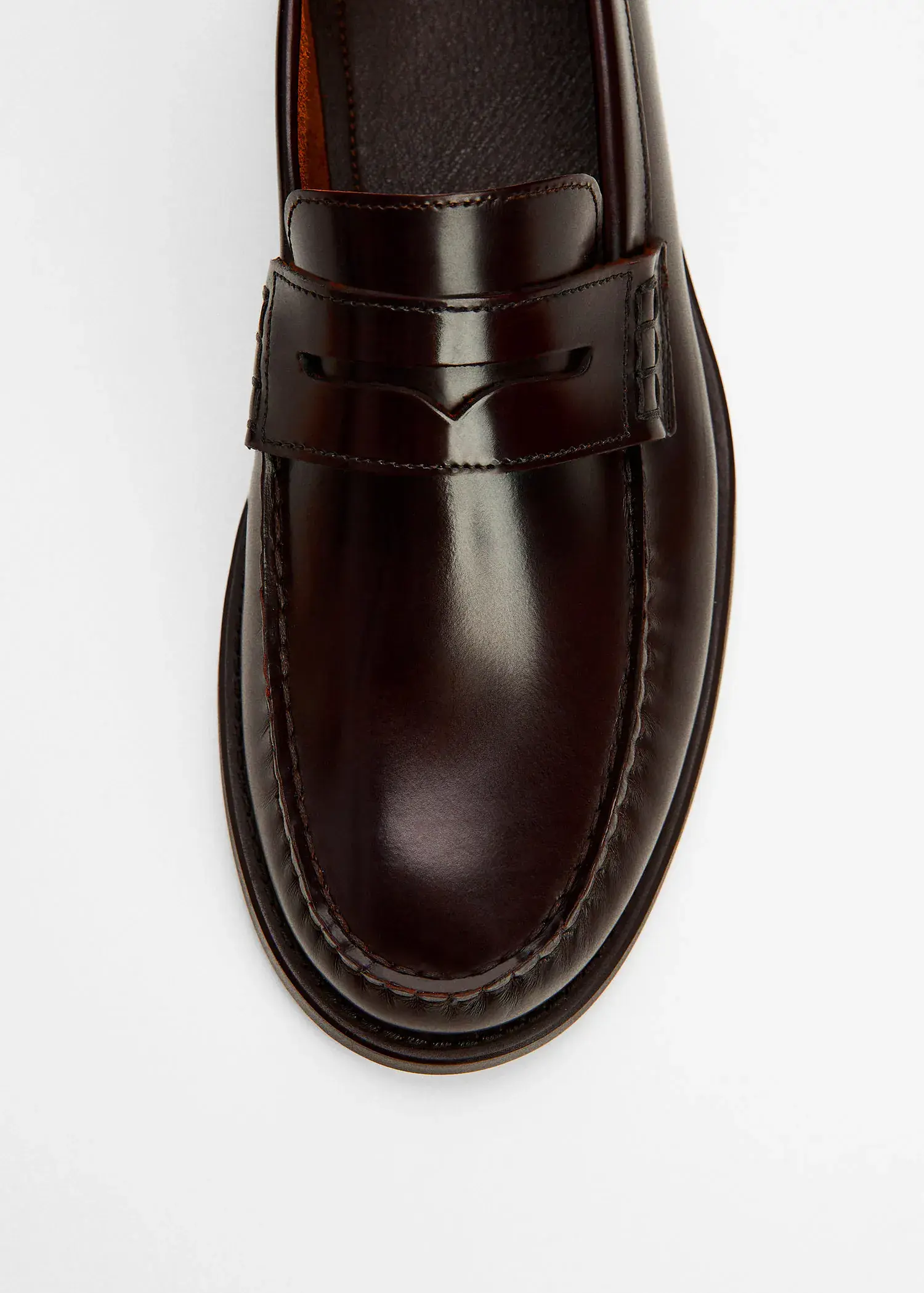 Mango Leather penny loafers. 1